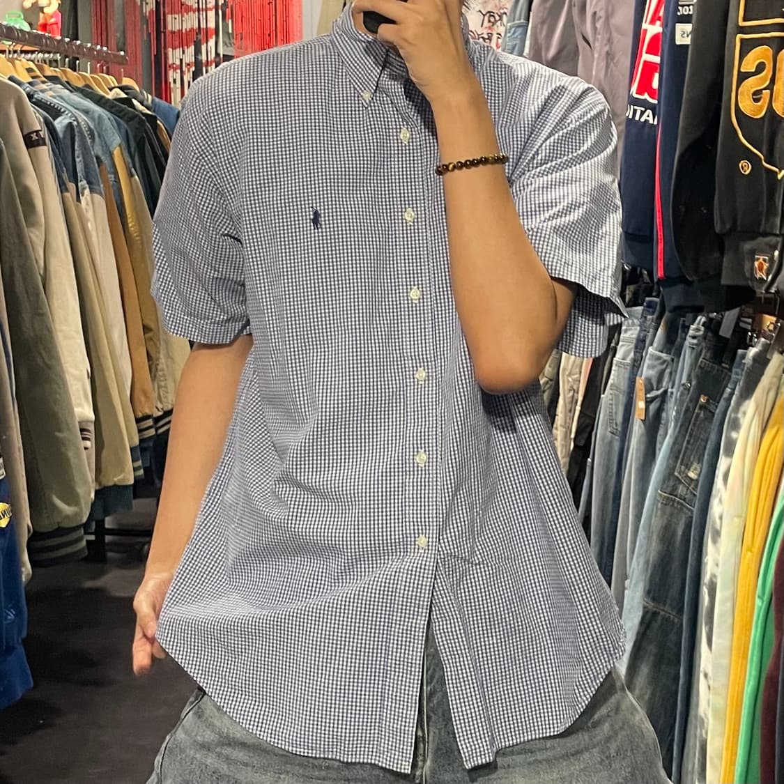 [IM] polo 폴로 체크 블루 반팔셔츠 상품이미지2