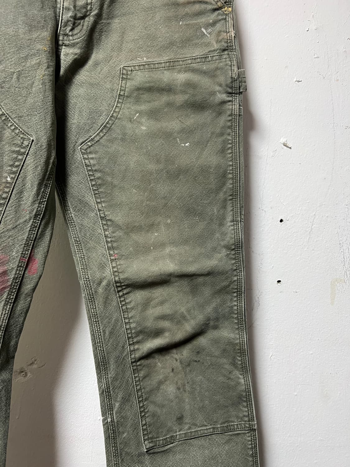 칼하트 릴랙스핏 더블니 카펜터 팬츠 모스 그린 상품이미지3