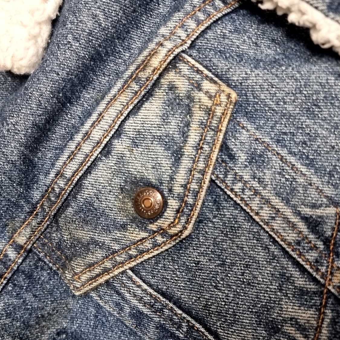 미제 80s 리바이스 데님 쉐르파 자켓 청자켓(110) 상품이미지10