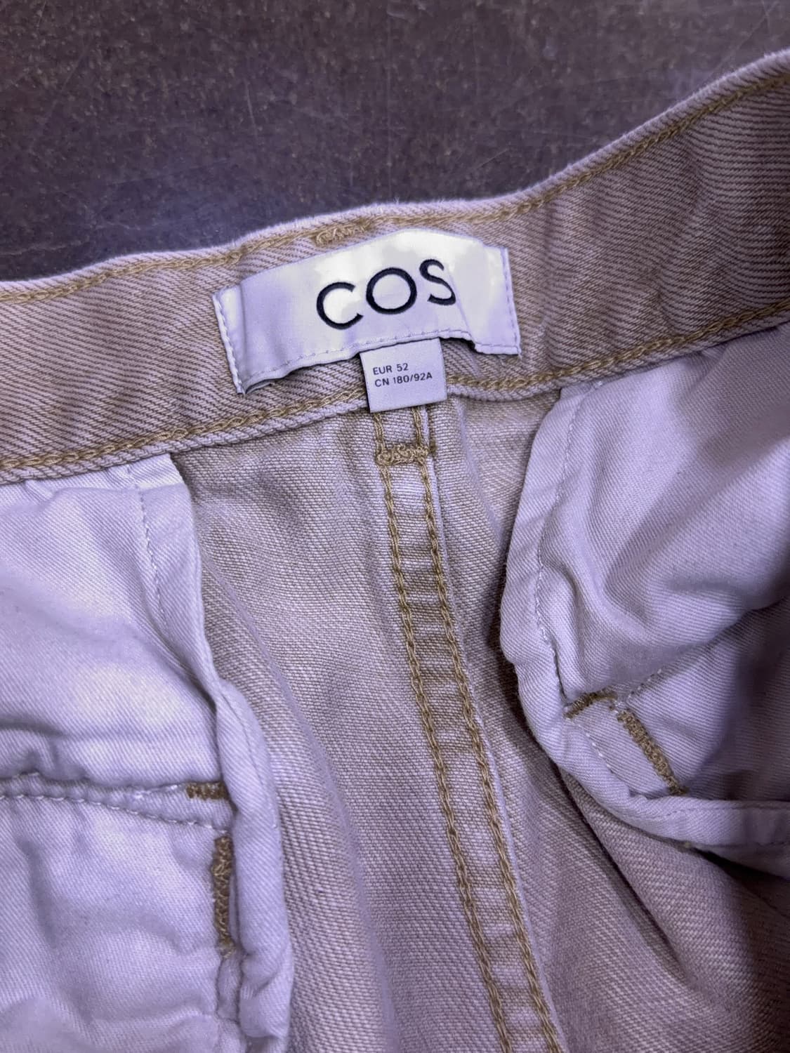 COS 코스 가먼트다잉 원포켓 코튼 팬츠 샌드 베이지 52 상품이미지7