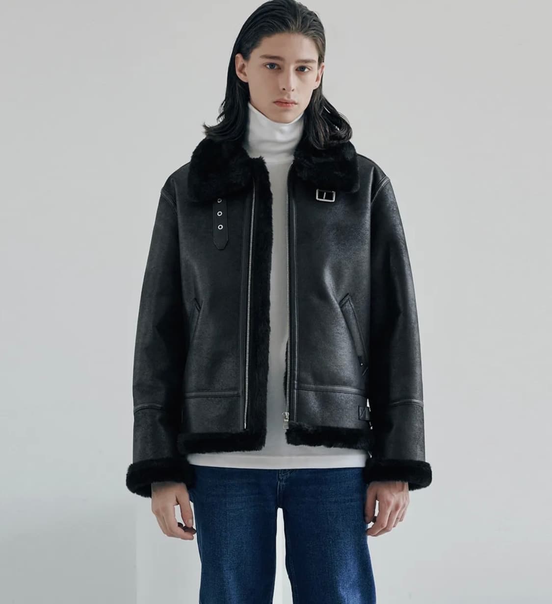 레프트서울 무스탕 블랙 XS 상품이미지2