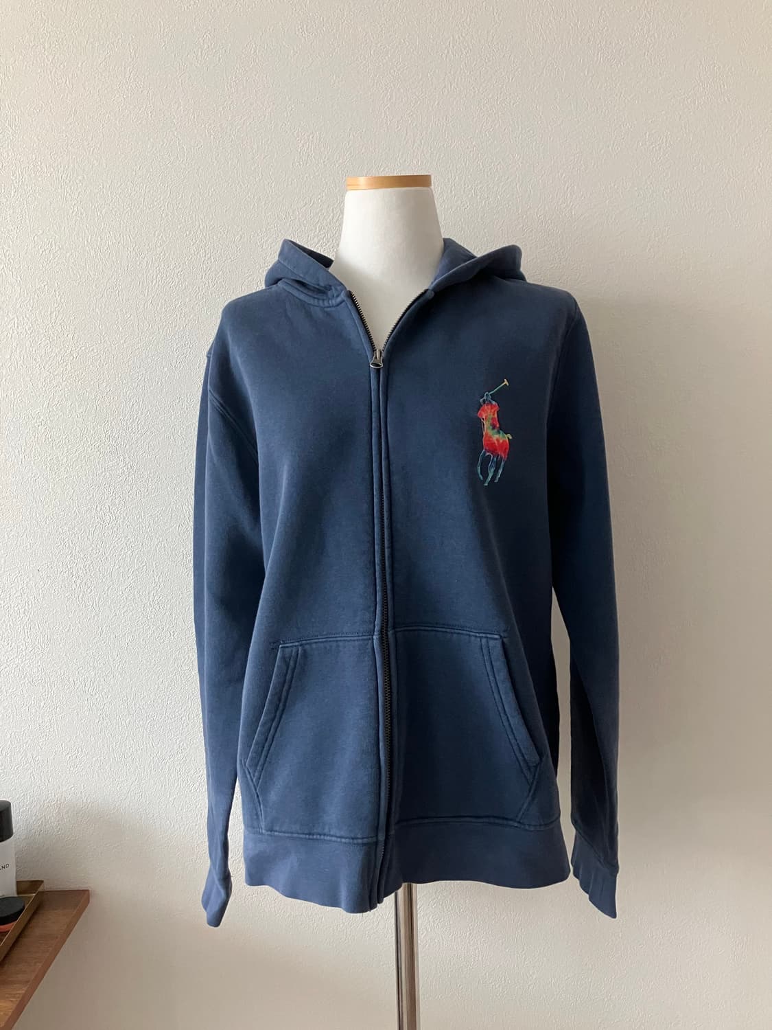 폴로 랄프로렌 빅포니 로고 네이비 후드집업 보이즈 xl 상품이미지1