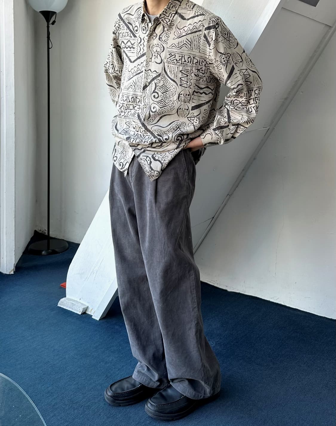 1tuck corduroy wide trouser 상품이미지3