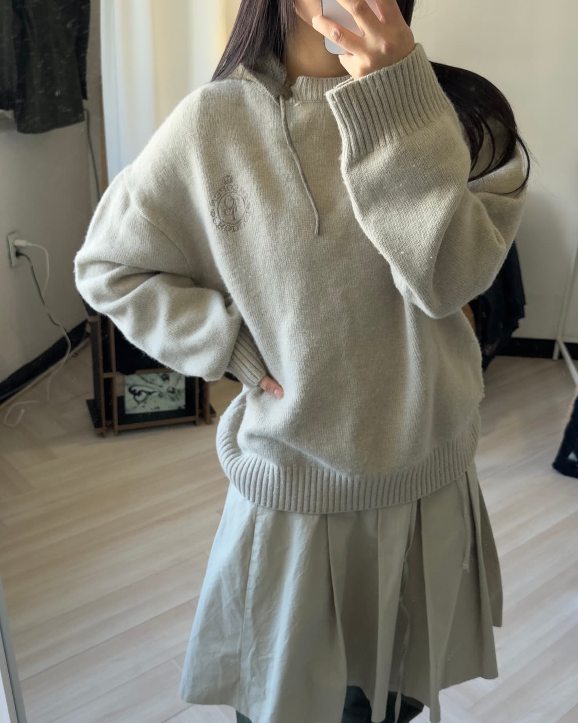 [TheOpen Product] Wool Knit Hoodie 상품이미지2