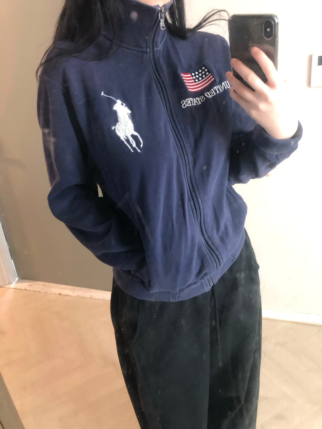 폴로 랄프로렌 치프키프 빅포니 성조기 집업 M 상품이미지2