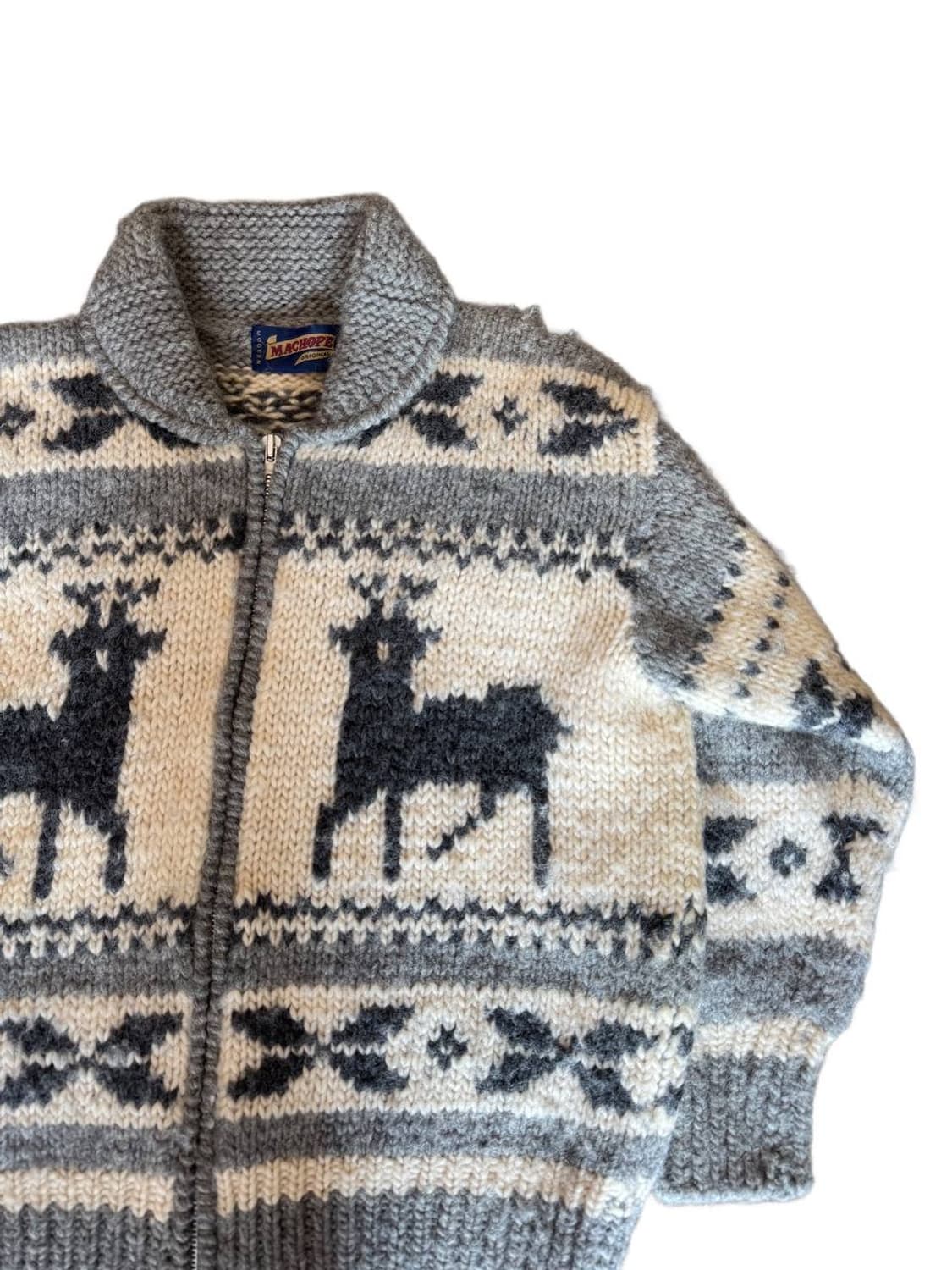 90-00s Machope deer pattern wool cowhich 상품이미지3