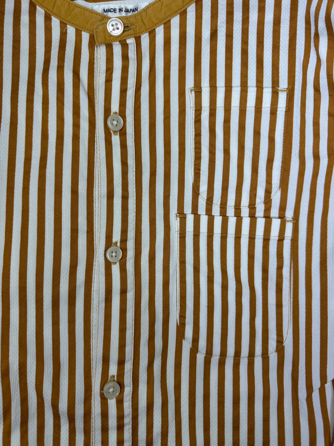 빔즈보이 BEAMS BOY 헨리넥 스트라이프 셔츠 WS 상품이미지2