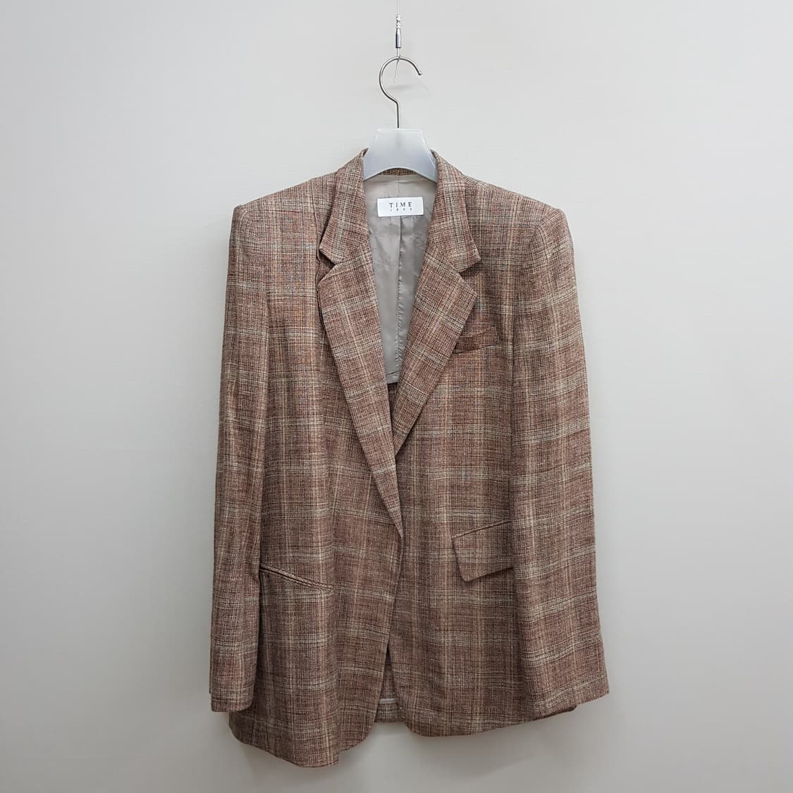 한섬 타임 클래식 체크 테일러드 자켓 88-96-165사이즈 상품이미지2