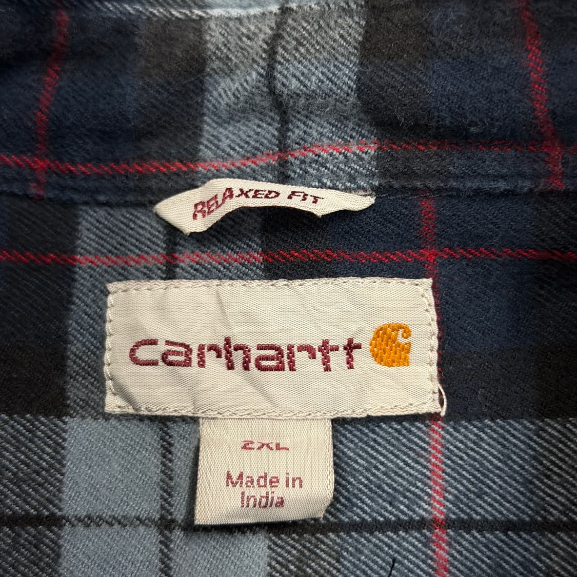 칼하트 빈티지 릴렉시드핏 플란넬 체크 셔츠 남방 2XL 상품이미지3