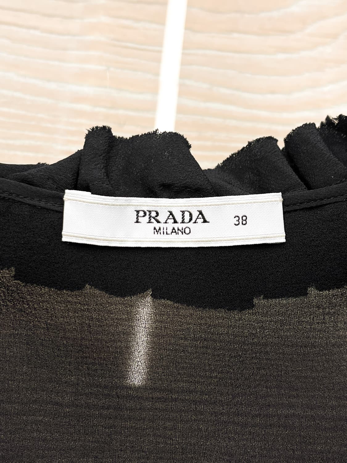 프라다 시스루 러플 블라우스 상품이미지6