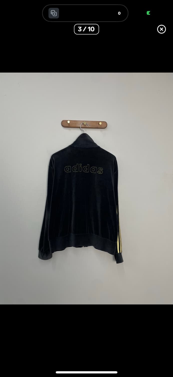 아디다스 블랙 벨벳 백로고 트랙탑 져지 A3587 상품이미지3