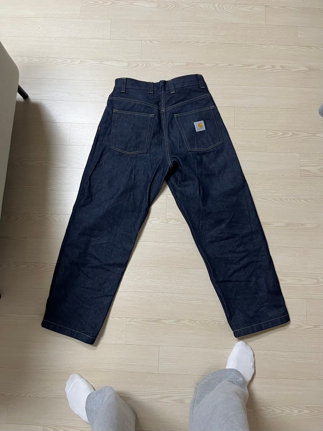 칼하트 브랜든 팬츠 블루리지드 xs 상품이미지3