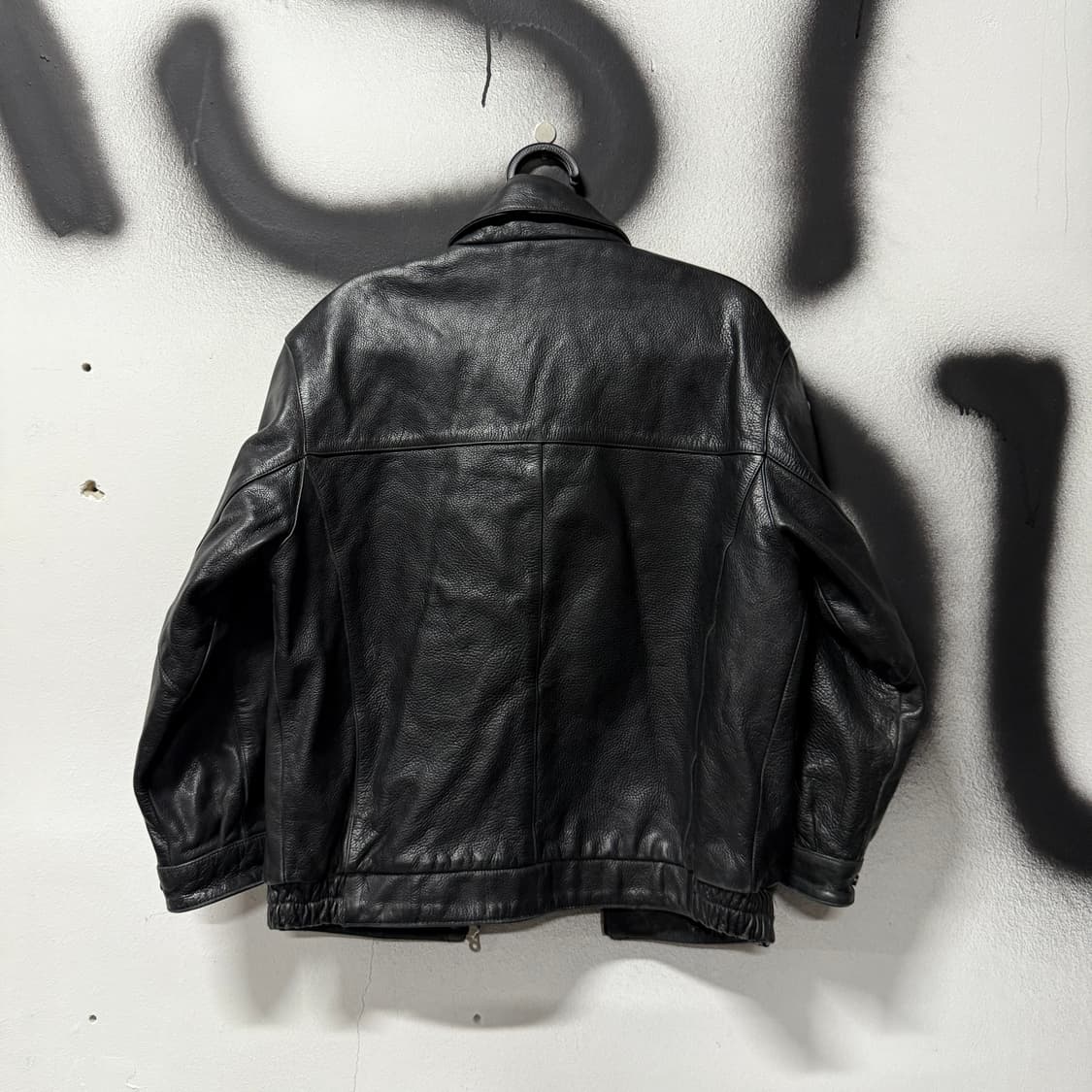 VTG 빈티지 카우하이드 100%소가죽 패치 디테일 싱글 가죽 자켓 상품이미지2