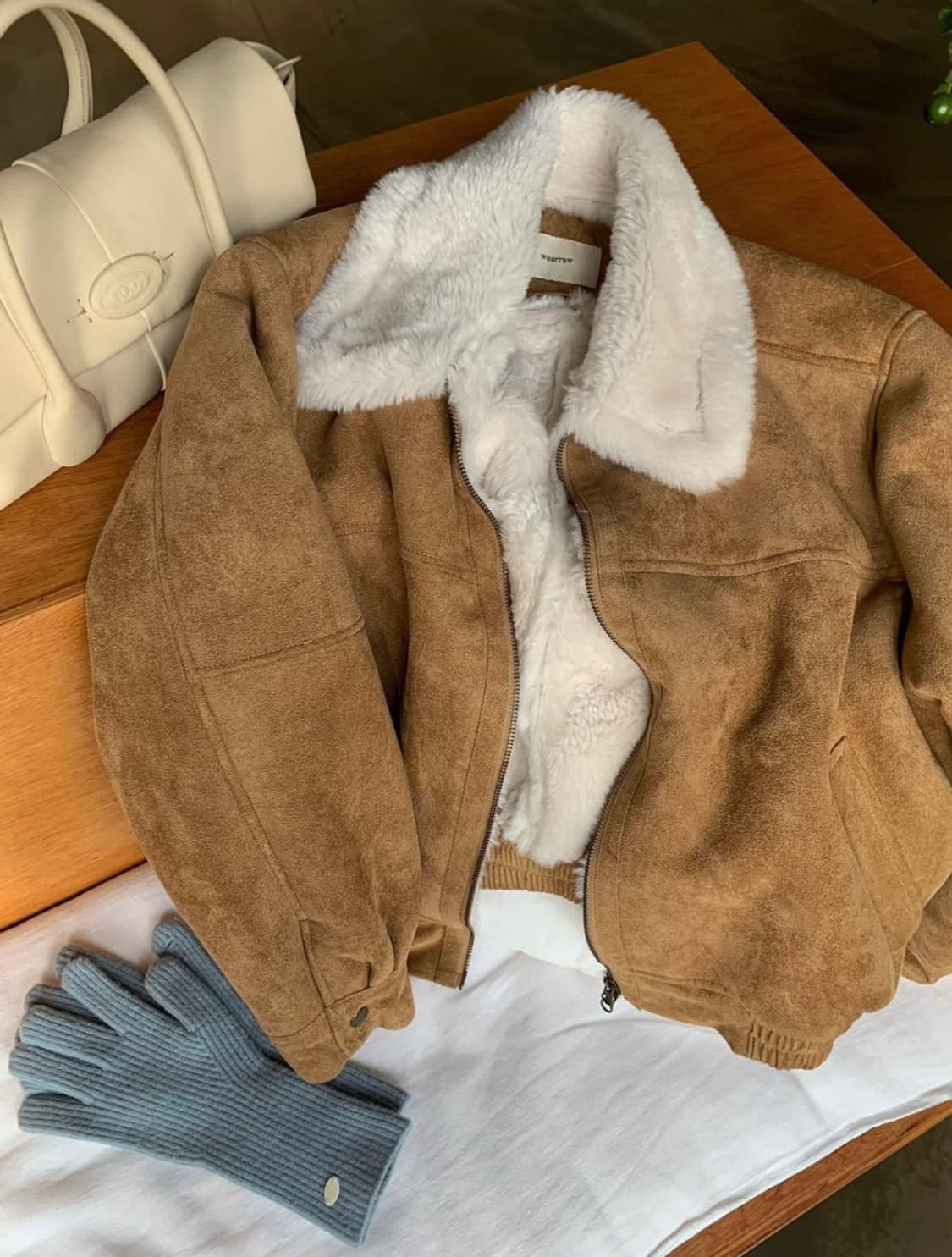 온즈 웨어로우 nost jacket 스웨이드 무스탕 퍼 카라 자켓 상품이미지9