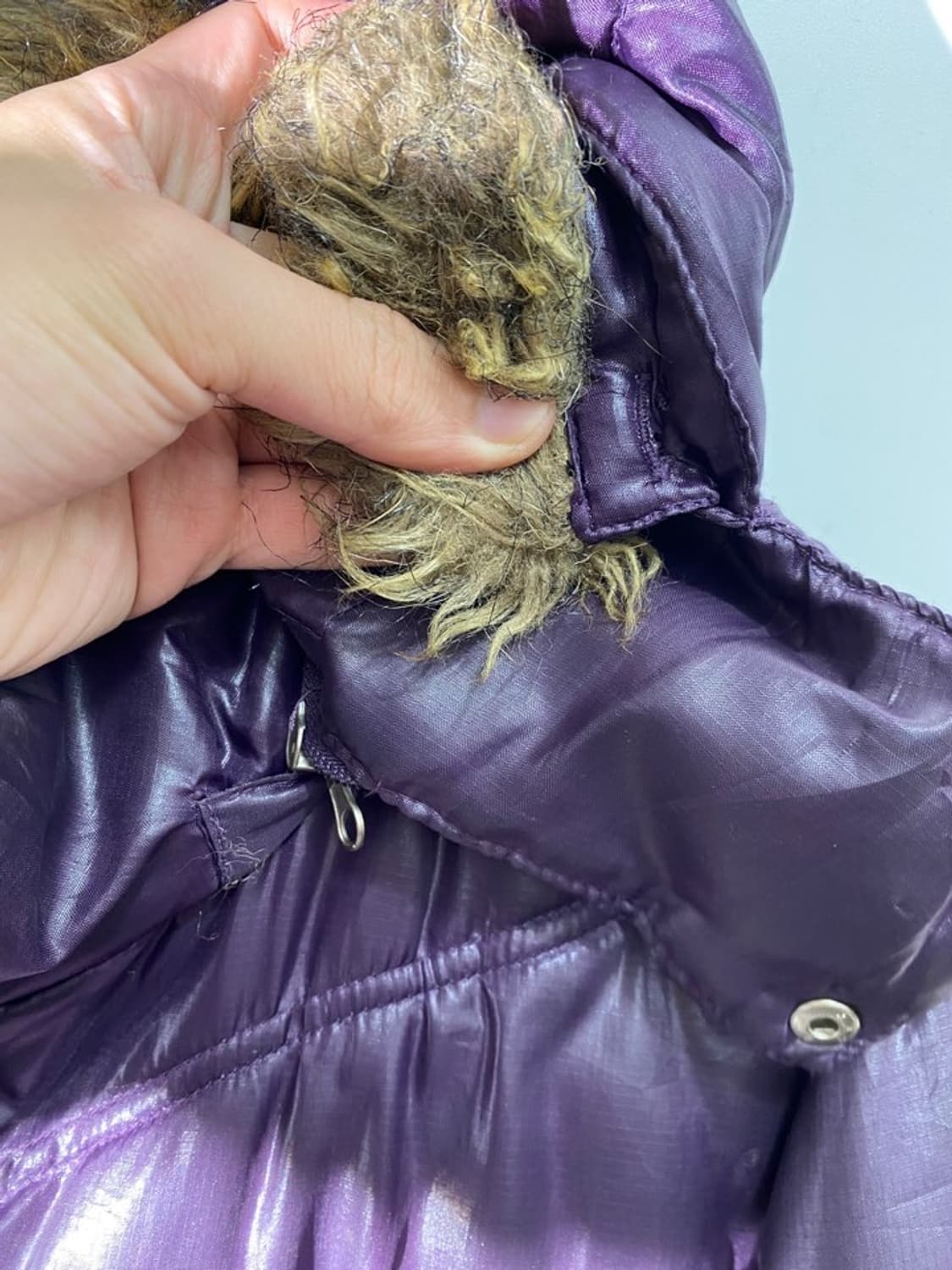 빈티지 퍼 후드 푸퍼 자켓 상품이미지3