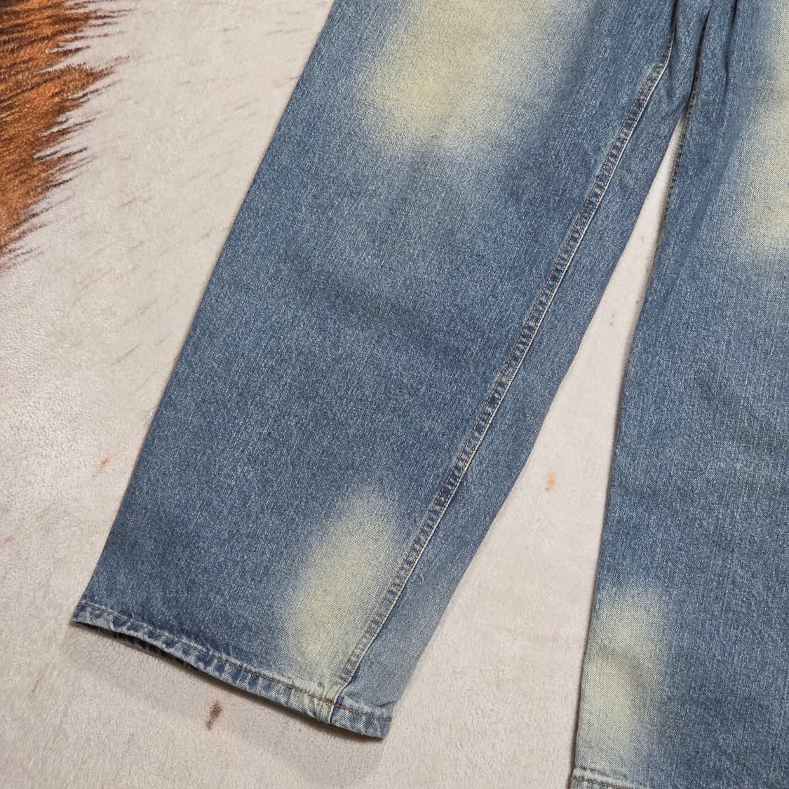 빈티지 샌드워싱 중청 와이드 팬츠 상품이미지3