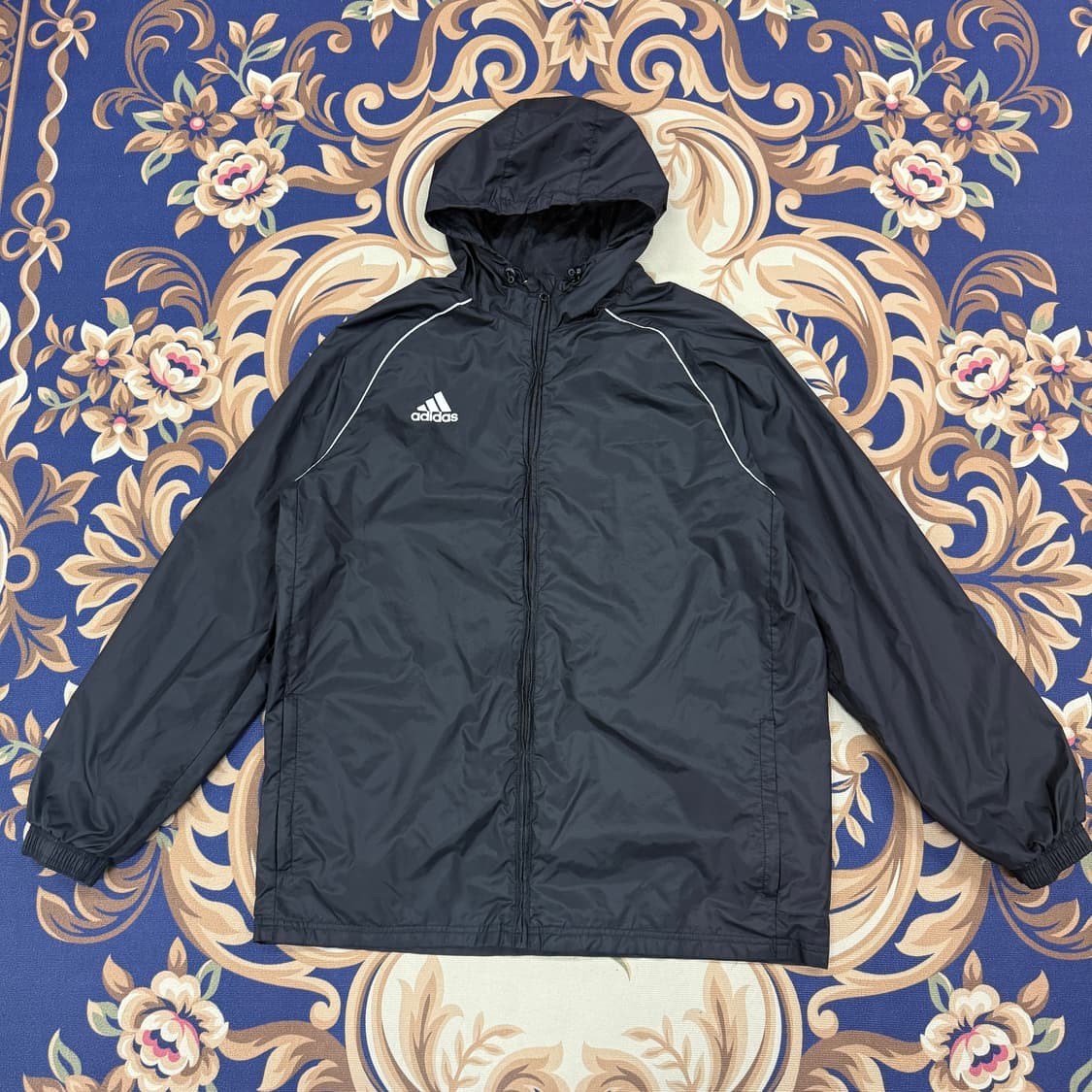 (3XL)아디다스 Adidas 코어18 바람막이 자켓(블랙,검흰) 상품이미지1