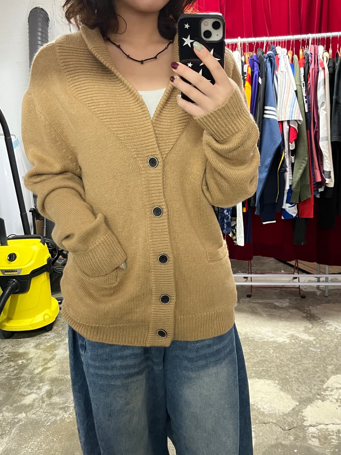 Inherit 인헤릿 wool 70% 숄카라 가디건 상품이미지3