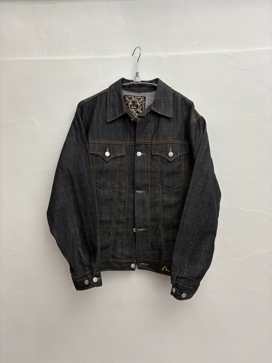 빈티지 에비수 자수 데님 자켓 상품이미지2