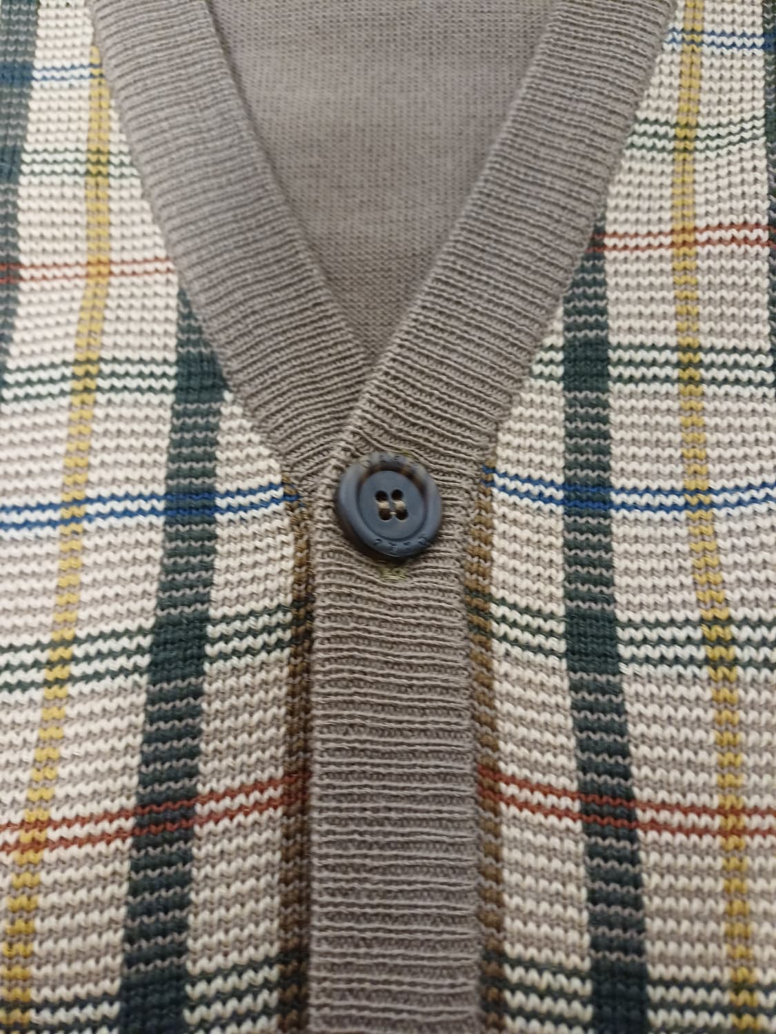 [Vintage] 00's DAKS GOLF 하우스체크 울 가디건/100 상품이미지5