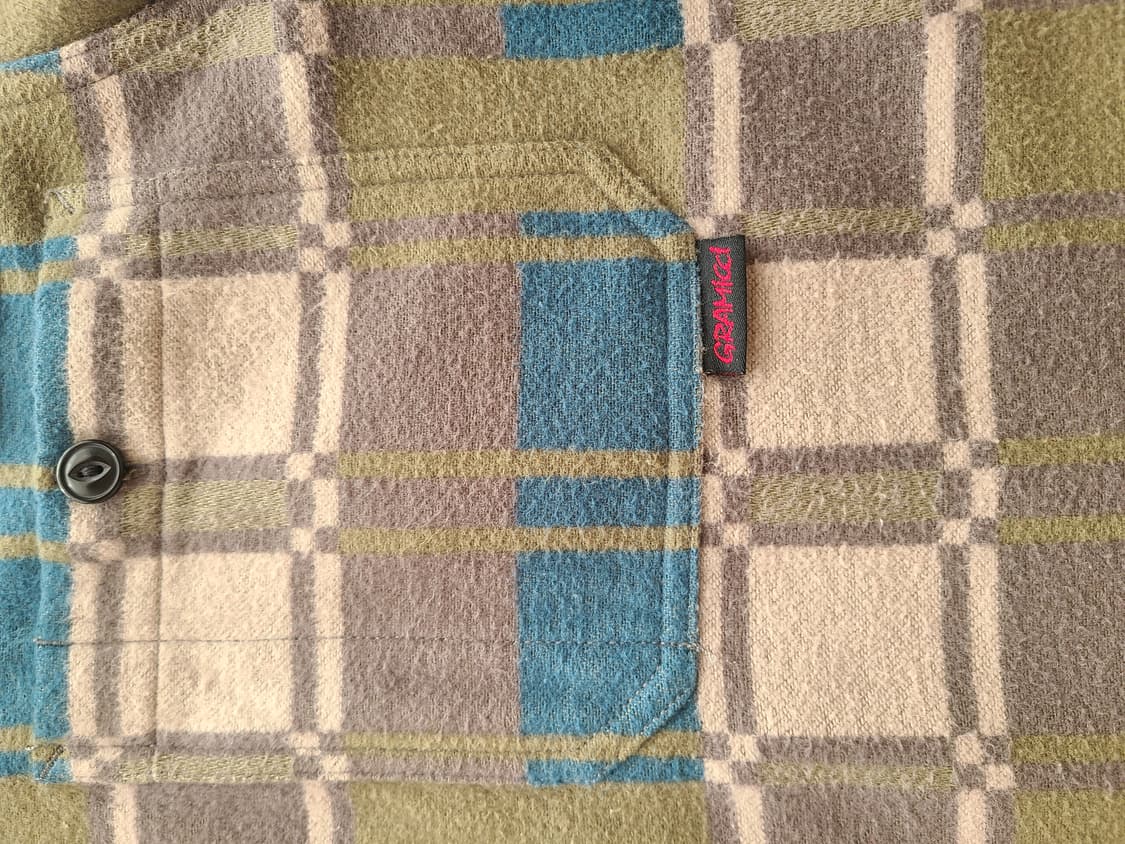 그라미치 플리스 체크 셔츠 면 100% 싸이즈 L 상품이미지7