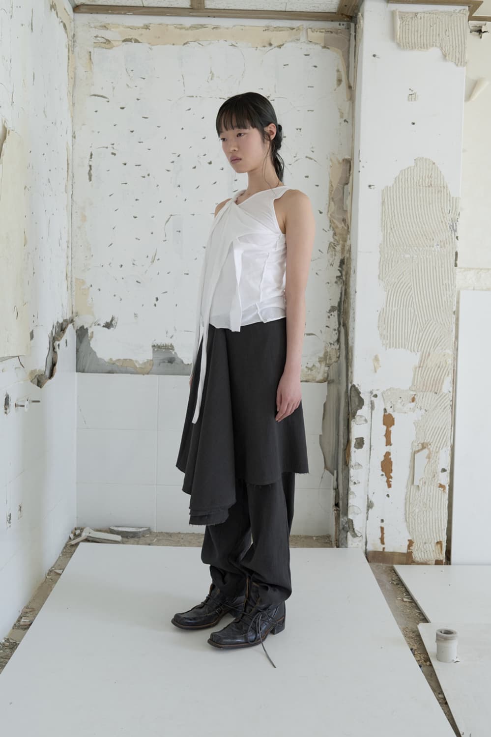 REPOS LAYERD WRAP SLEEVELESS T-SHIRTS 상품이미지2