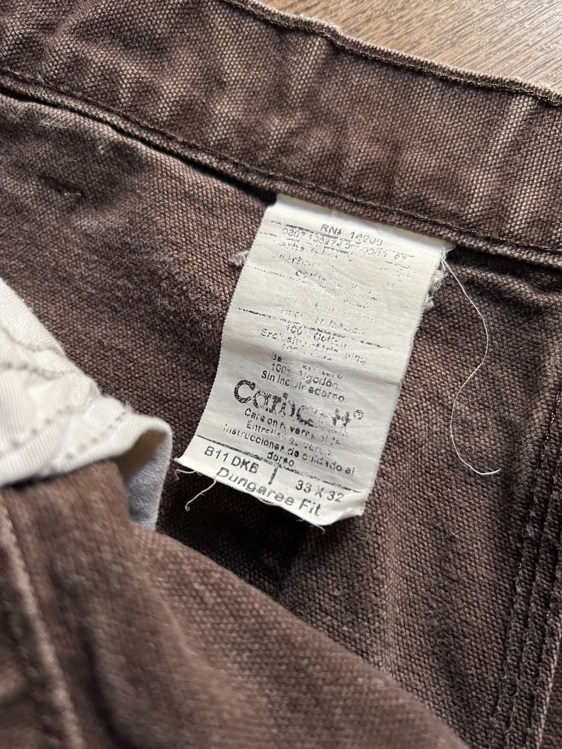 [33]칼하트 USA 다크브라운 싱글니 카펜터 워크팬츠 상품이미지6