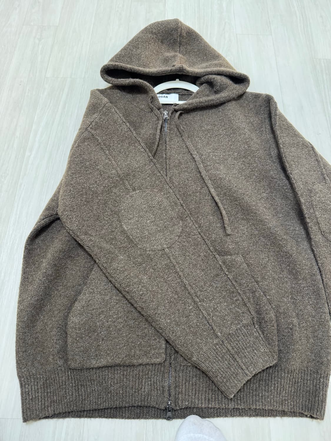 브라운 니트후드집업 상품이미지9