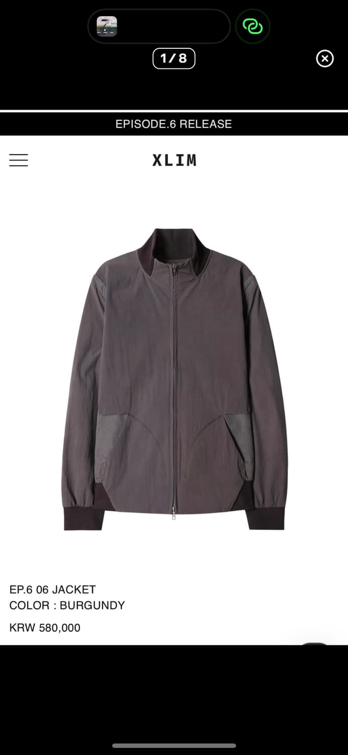 XLIM EP.6 06 JACKET BURGUNDY 상품이미지1