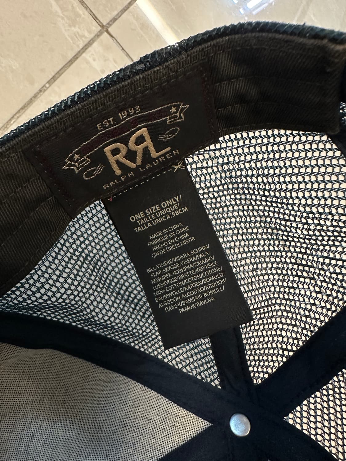 RRL 더블알엘 데님 트러커 볼캡 상품이미지4