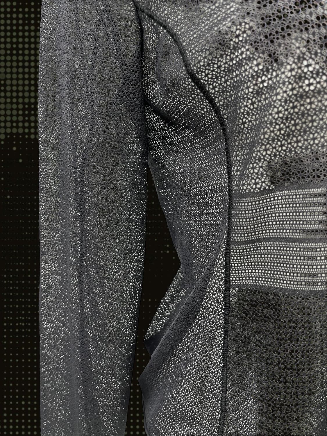 structural stitch mesh turtleneck sleeve 상품이미지2