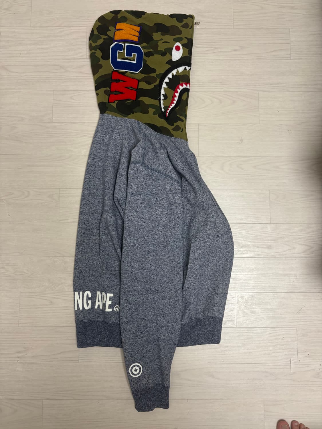 [XL] 베이프 그레이 샤크후드 판매합니다 상품이미지3