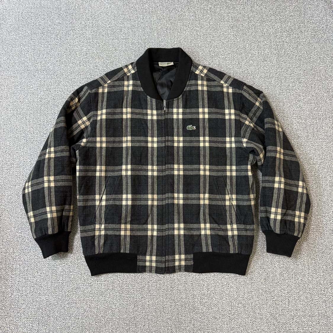라코스테 울 체크 봄버 자켓 상품이미지1