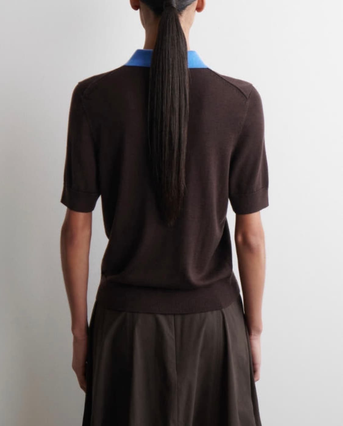 코스 슈렁큰 울 블렌드 폴로 셔츠 니트 반팔셔츠 카라티 COS 상품이미지2