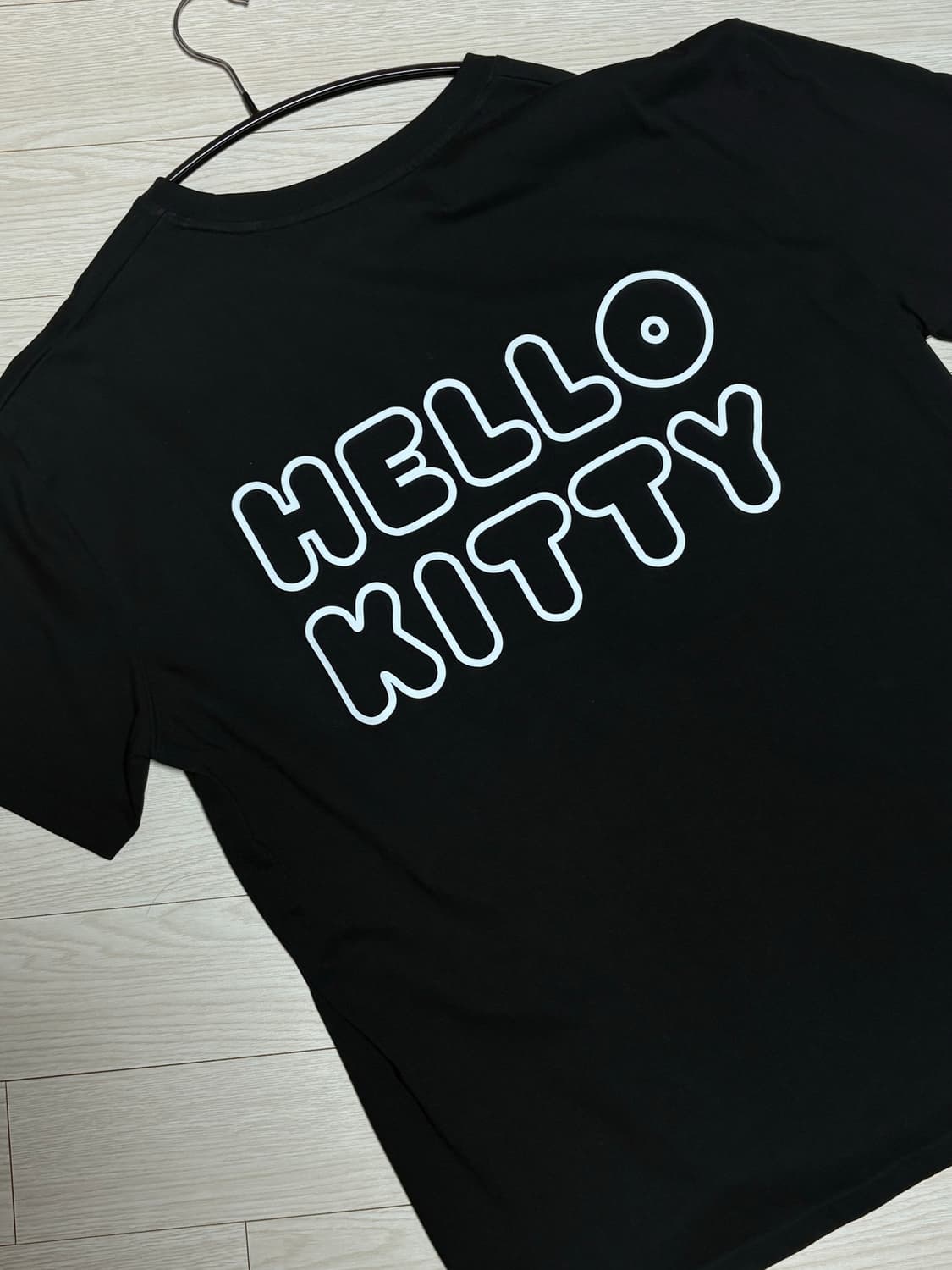 open yy 헬로 키티 티셔츠 블랙 s/m 상품이미지4