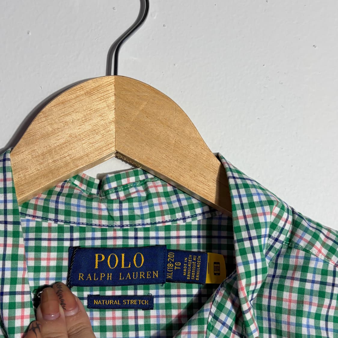폴로 랄프로렌 빈티지 그린 체크 셔츠 (무료배송) 상품이미지2