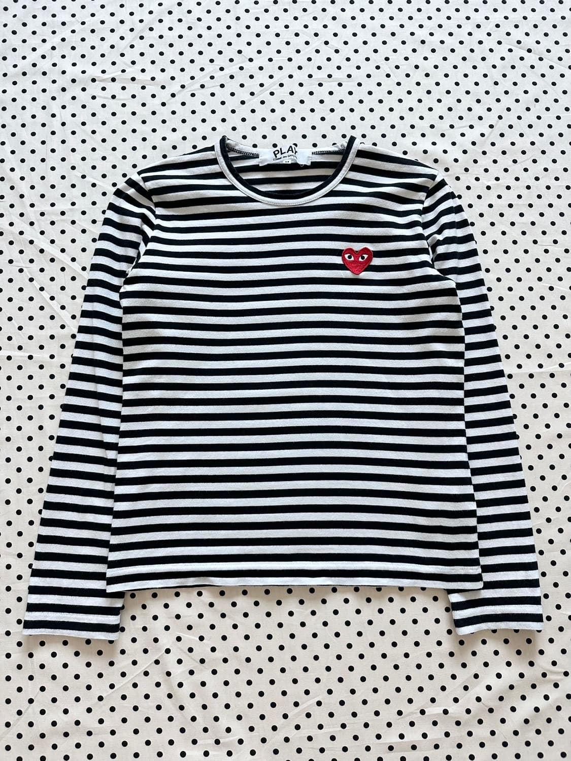 꼼데가르송 플레이 스트라이프 롱 슬리브 티셔츠 상품이미지1