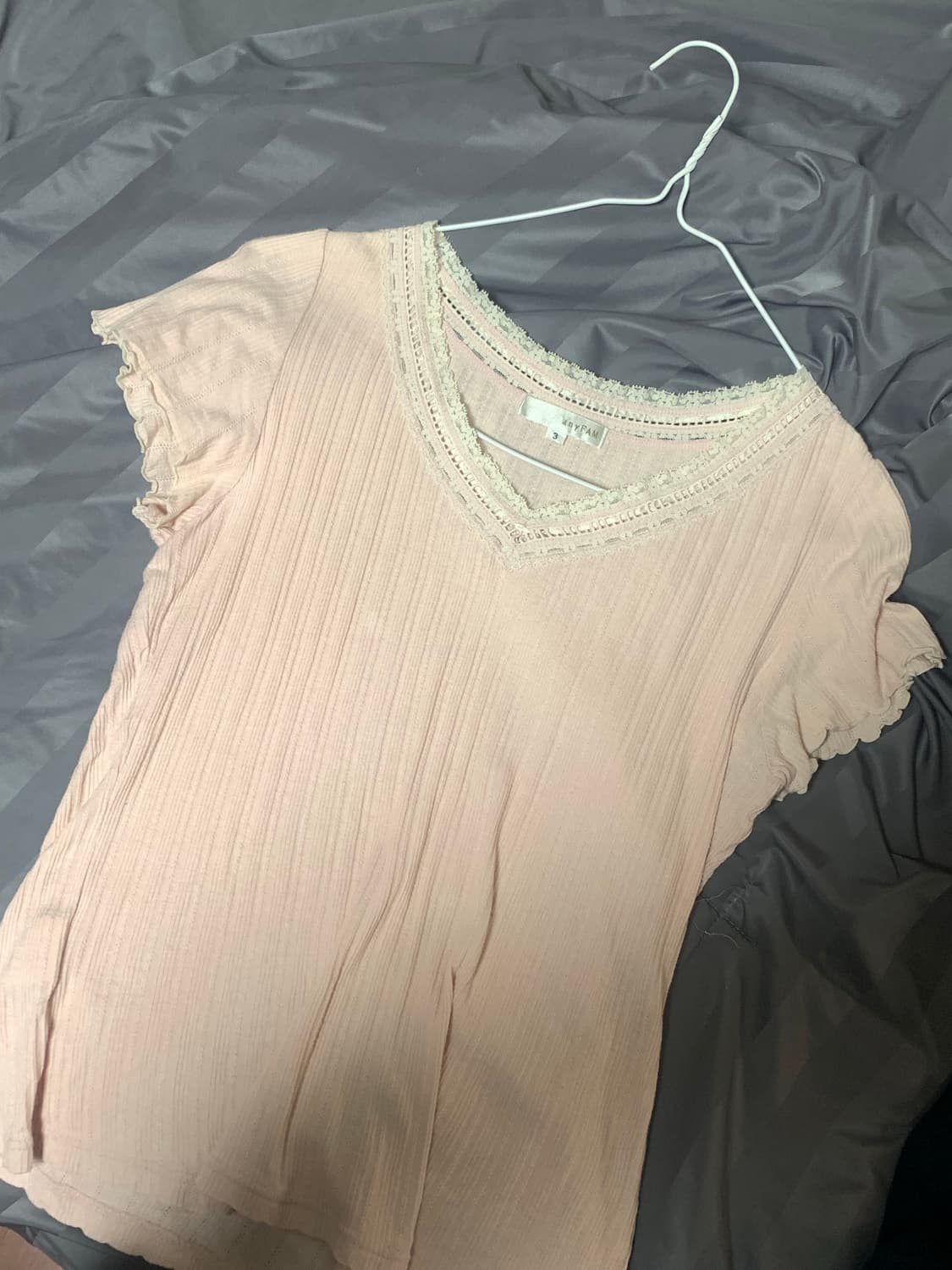 하치깔 일브 레이스 핑크 블라우스 상품이미지2