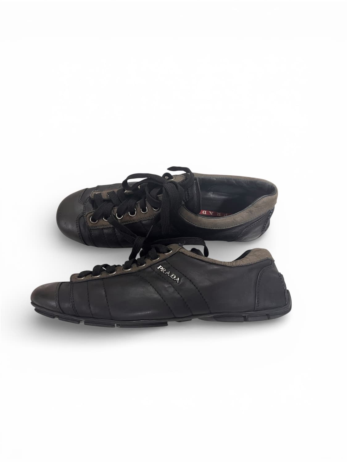 [280] 프라다 스포츠 아카이브 로고 브라운 레더 스니커즈 상품이미지2