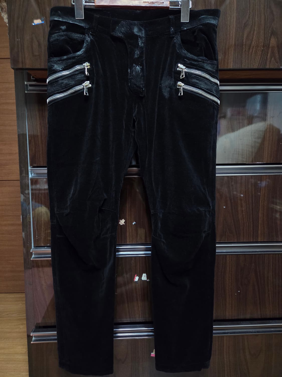 발망 더블 지퍼 벨벳 바이커 30 상품이미지1