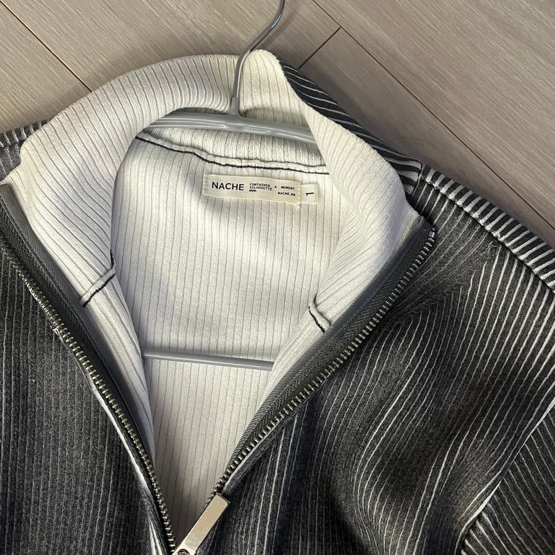 나체 니트 집업 상품이미지3