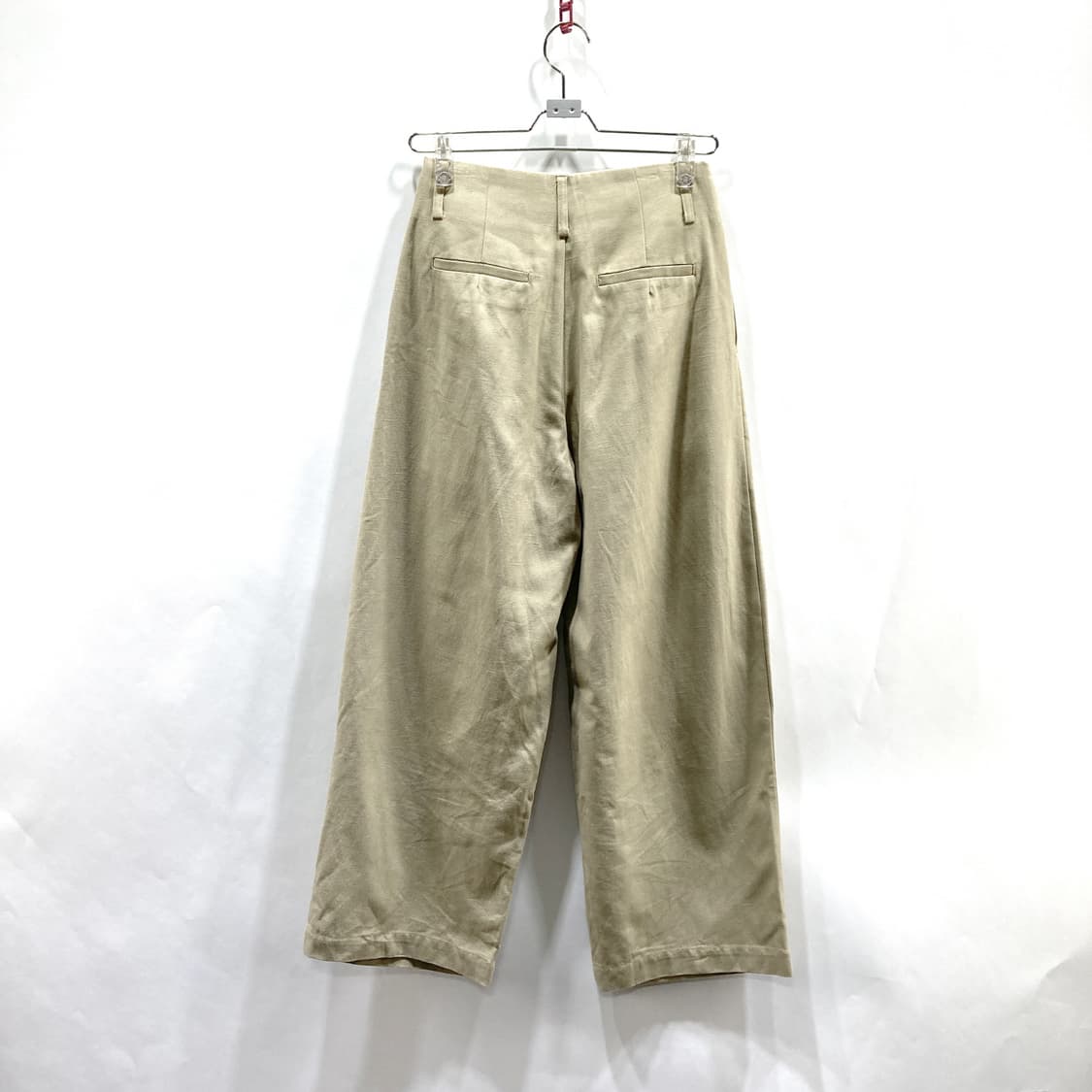 OVE THE 여성 하이웨스트 핀턱 와이드면바지 S 상품이미지3