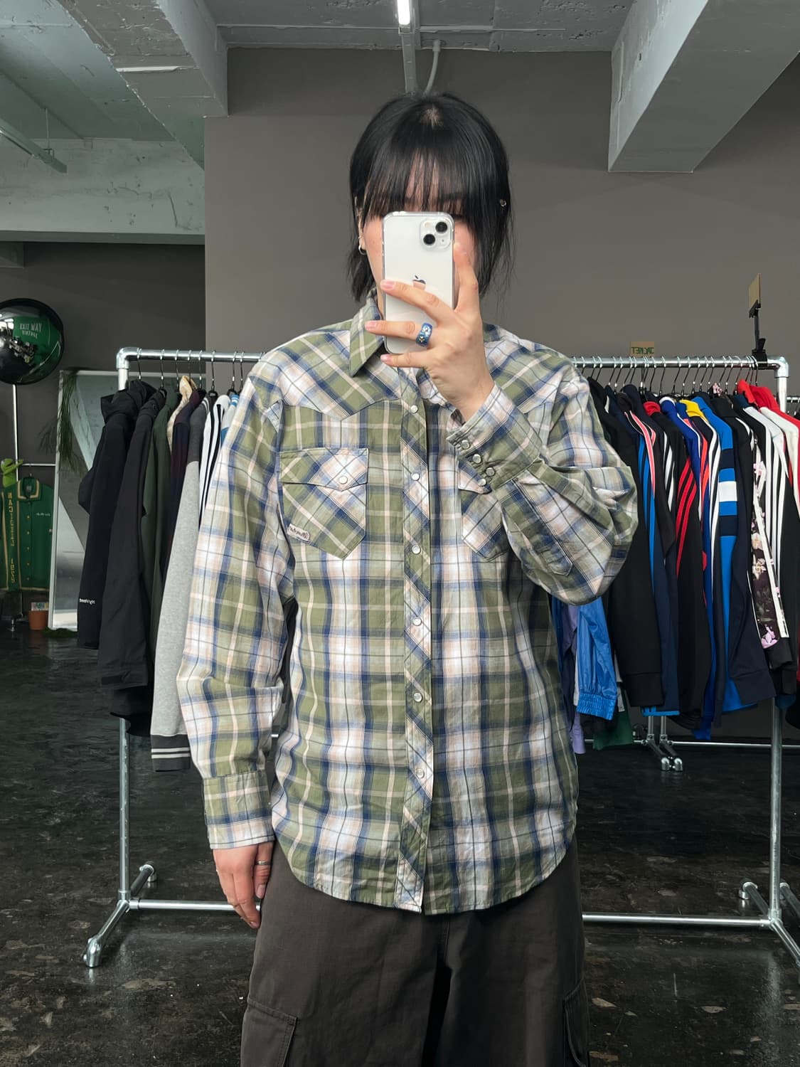 랭글러 웨스턴 체크 셔츠 상품이미지1