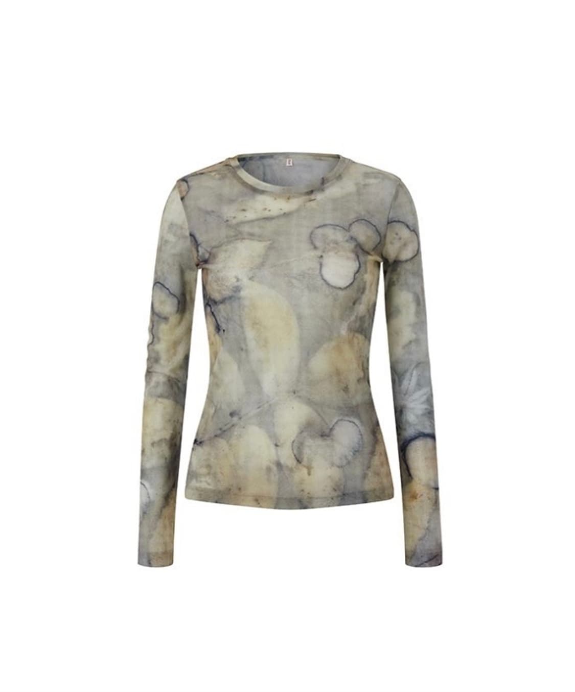 Teak 티크 LEAF DYED MESH LONG SLEEVE 티셔츠 상품이미지1