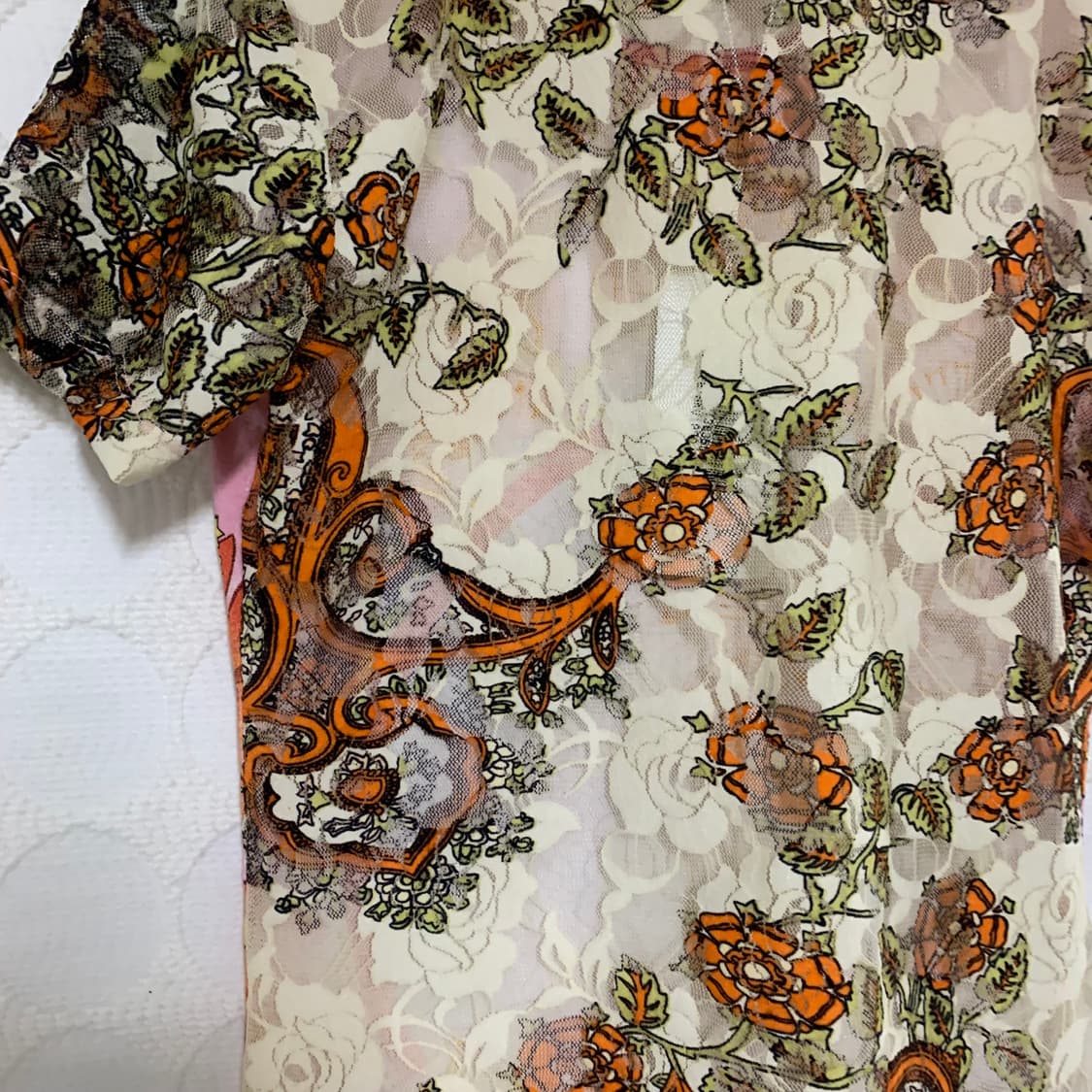 쿠스토 바르셀로나 레이스 패치워크 반팔 티셔츠 상품이미지9