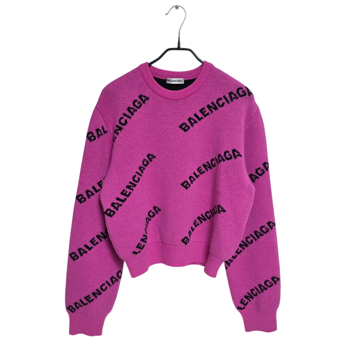 발렌시아가 여성 멀티로고 크롭 니트 상품이미지1