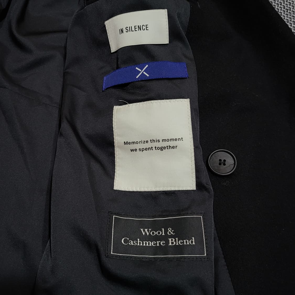 인사일런스 오버핏 울 캐시미어 코트 블랙 (S/95) 상품이미지4