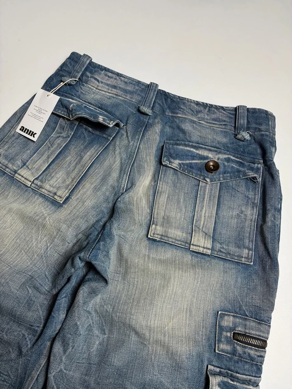 Nissy Y2K 멀티포켓 카고 데님 반바지 R1220 상품이미지7