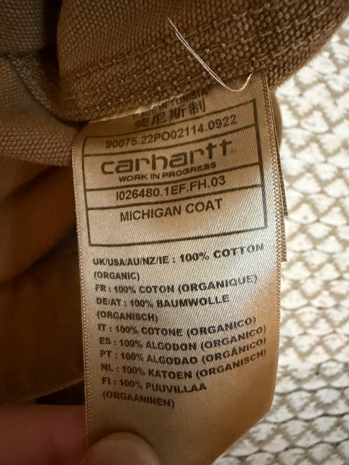 칼하트 윕 미시간 코트 초어 자켓 상품이미지5