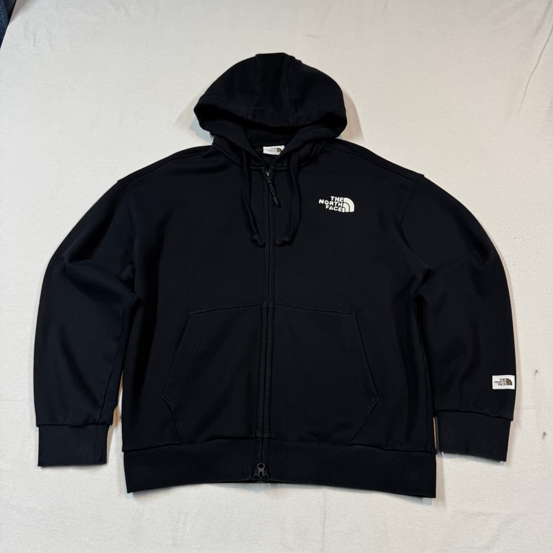 XL) 노스페이스 블랙 2way 집업 후드집업 상품이미지1